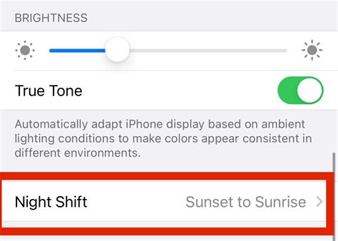 Setting Up Night Shift for Blue Light Block Iphone