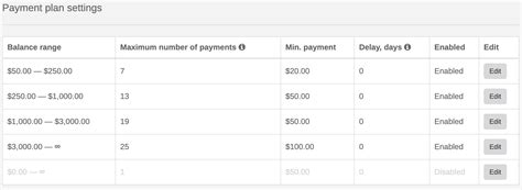 Setting Up a Payment Plan