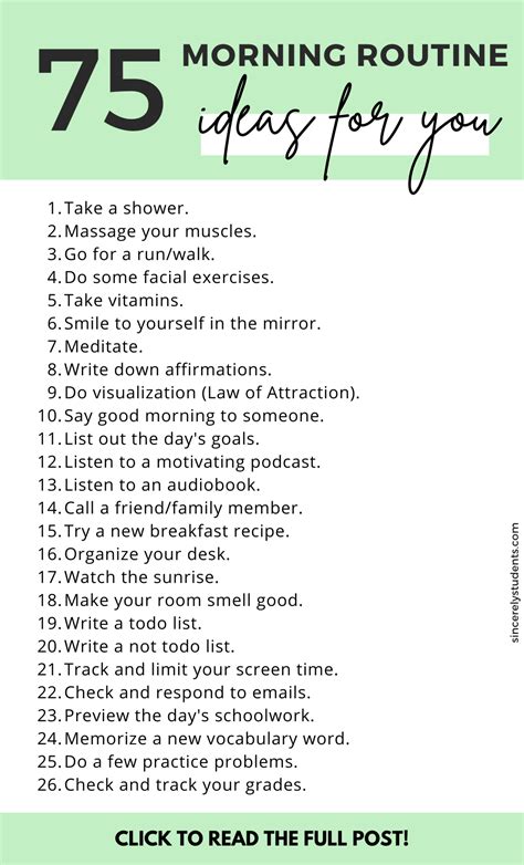 Setting Up the Perfect Routine