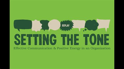 Setting the right tone