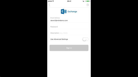 Setting up an Exchange Account