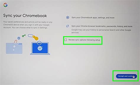 Setting up the Chromebook