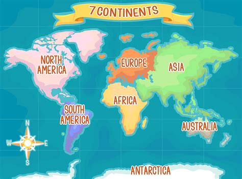 Seven Continents In World Map