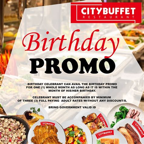 Seven Corners Buffet Birthday Promo