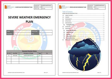 Severe Weather Plan Template
