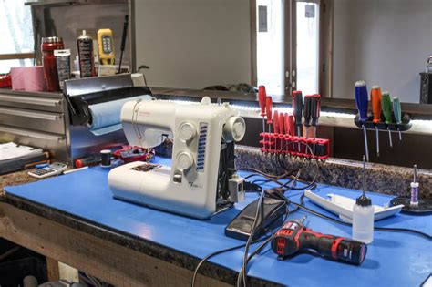 Sewing Machine Repair Shop with tools and equipment