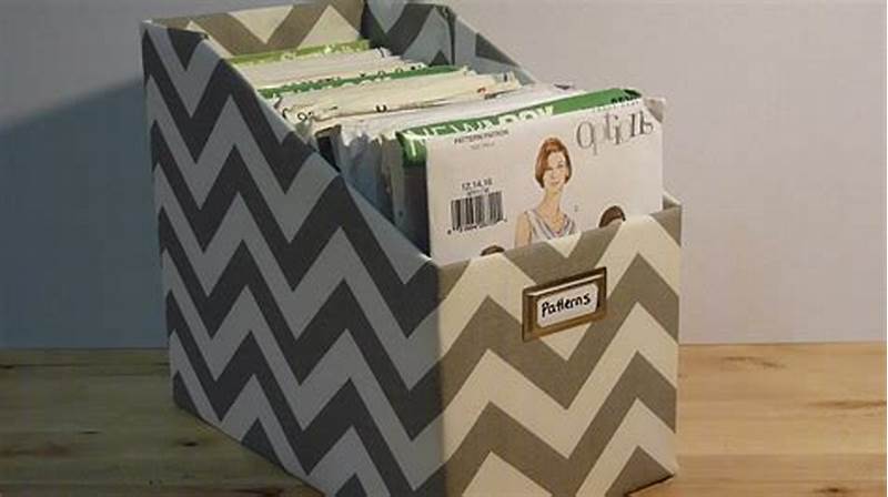 Sewing Pattern Storage Boxes With Lids