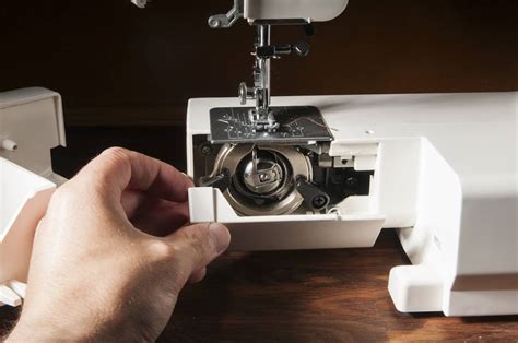 Sewing machine being repaired quickly