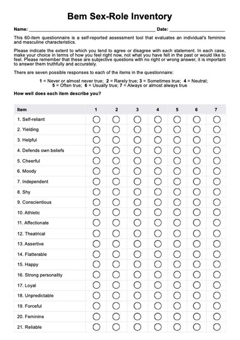 Sex Personality Test