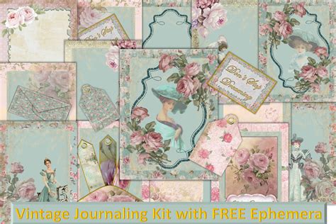 Download Shabby Chic Printable Journal Kit DXF Files