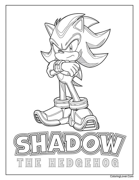 Shadow And Sonic Coloring Pages