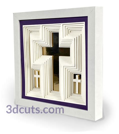 80+ Shadow Box Cross SVG Files, 3dcuts Stacked. 3d Cross Shadow Box SVG/png Cut Files Cross Easter Faith