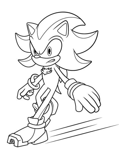 Shadow The Hedgehog Coloring Page