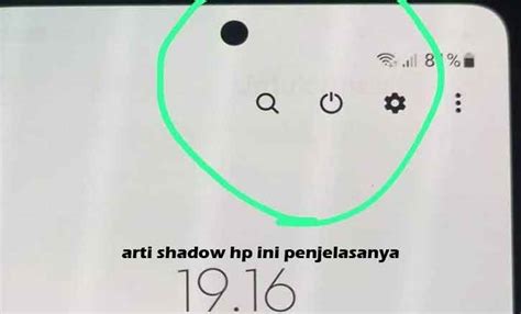 Ilustrasi shadow di layar HP