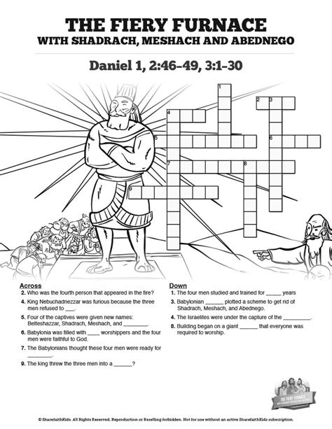 Shadrach Meshach And Abednego Worksheets