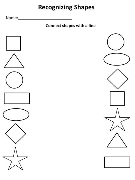 Shapes For Pre K Worksheets