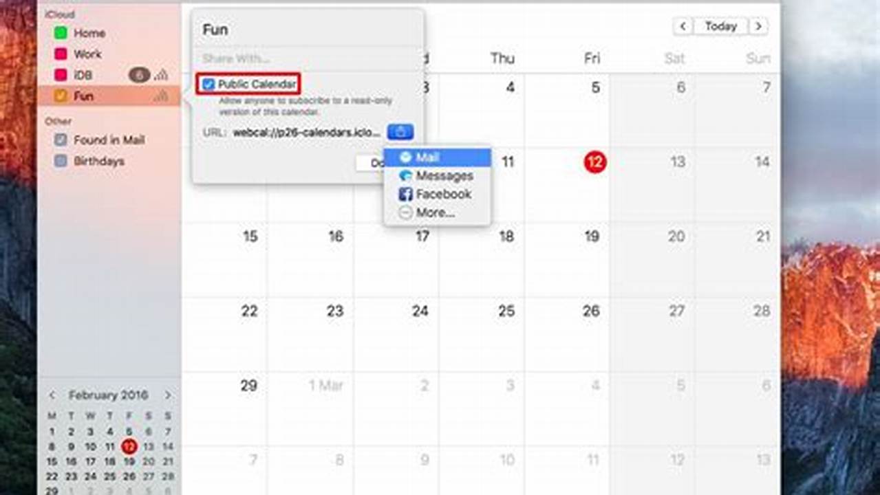 Share Icloud Calendar