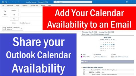 Share Calendar Availability Outlook