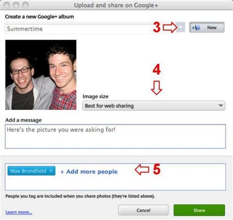 Share Photos to your Google+ Circles from Picasa