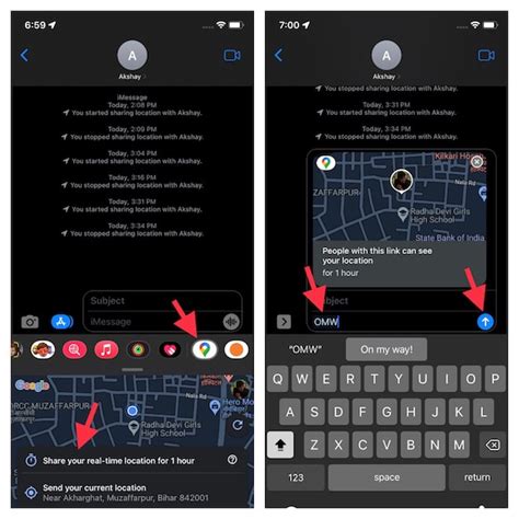 Share Real-Time Location Using iMessage on iPhone