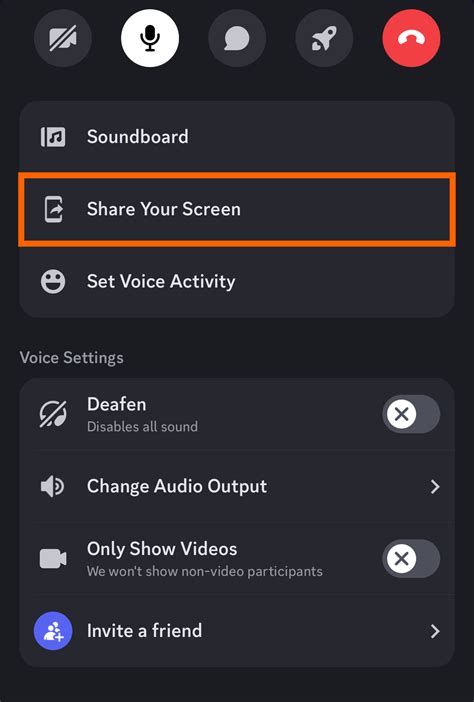 Share Screen on Discord Mobile