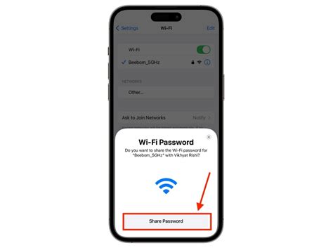 Share Wi-Fi Password From iPhone to Android
