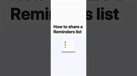 Share a reminders list
