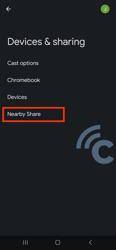 Share with Nearby Devices