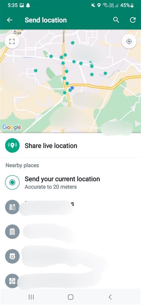 Share your live location on Android