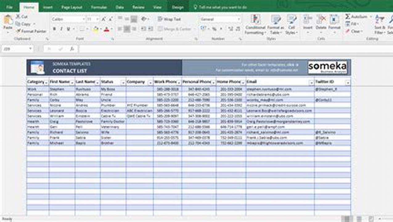 Shareability, Excel Templates