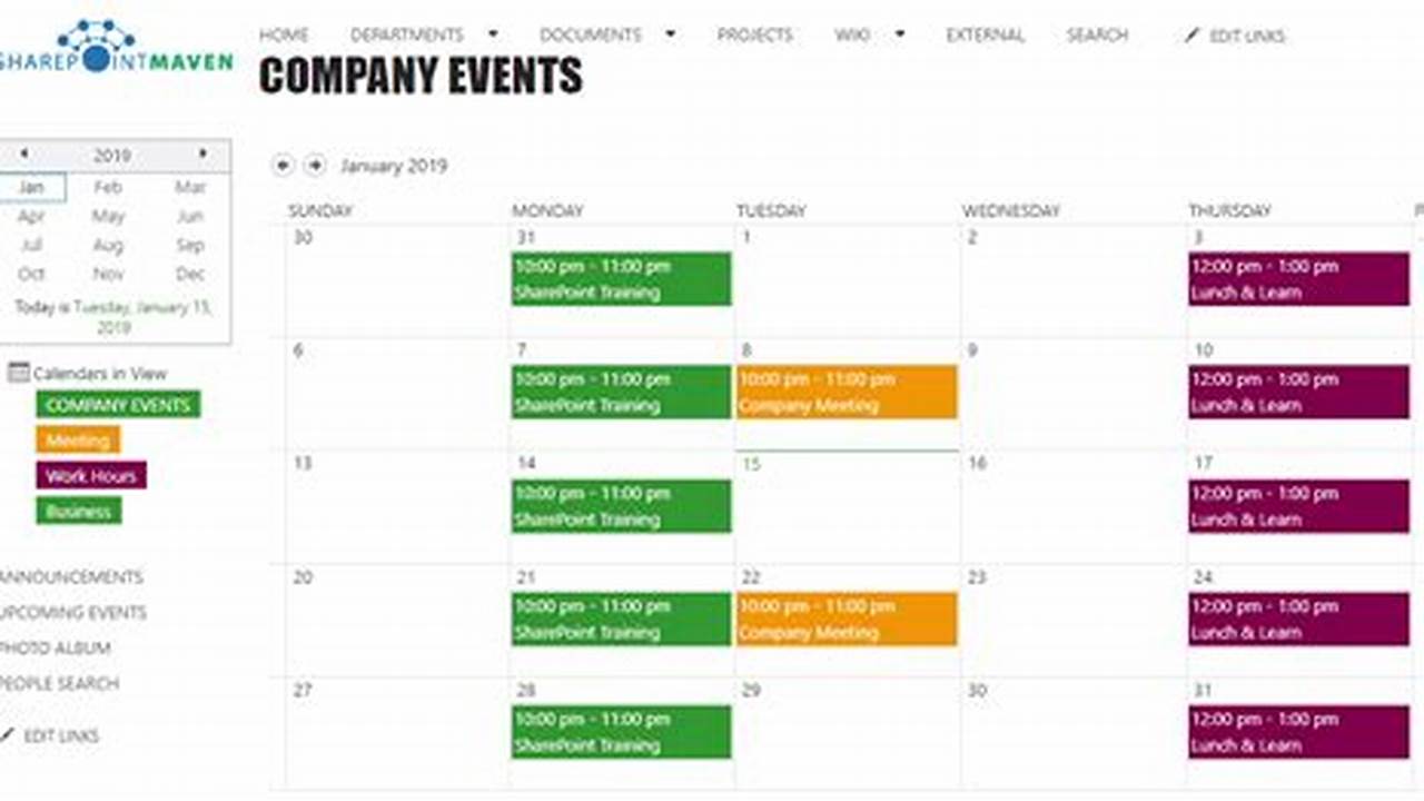 Sharepoint Calendar Tricks