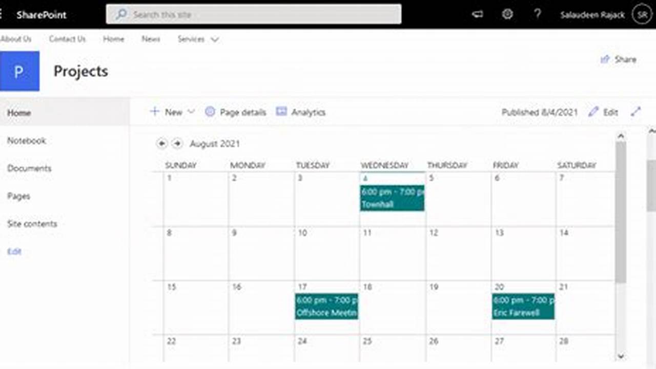 Sharepoint How To Add Calendar