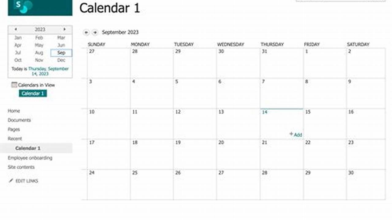 Sharepoint How To Create A Calendar