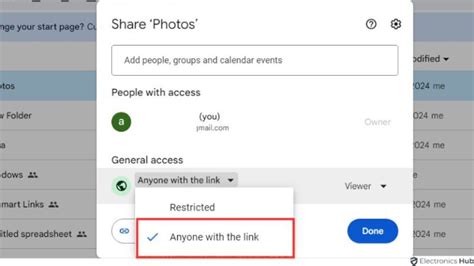 Sharing Photos on Google Drive