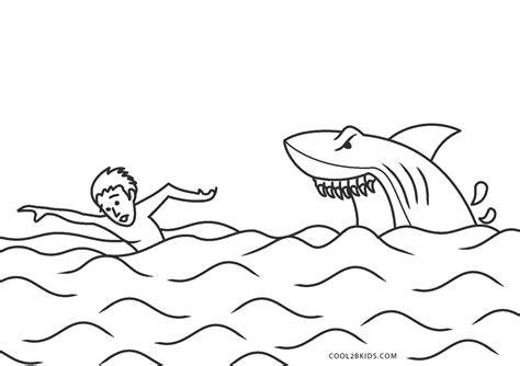 Shark Attack Coloring Pages
