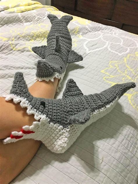 Shark Bite Slippers Crochet Pattern