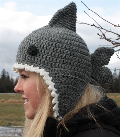 Shark Crochet Hat
