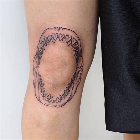 Shark Knee Tattoo