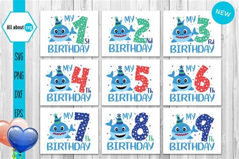 Download Sharks Birthday Numbers Bundle For Silhouette