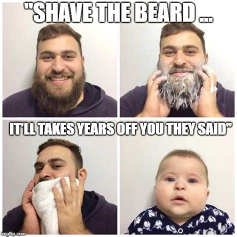 Shaved Beard Baby Face Meme
