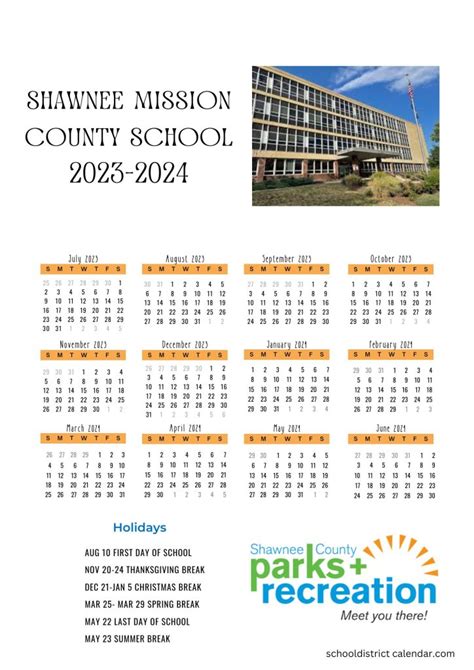 Shawnee State Calendar