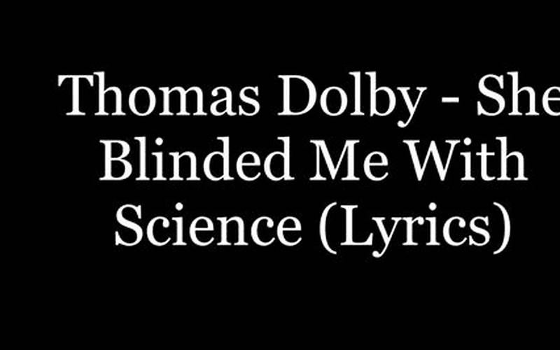 She Blinded Me With Science Lyrics