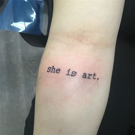 She Is Art Tattoo