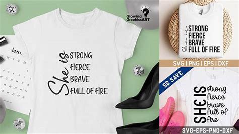 Download She is Fierce Strong Brave Full of... Cut Files