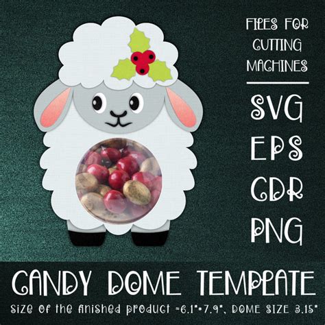 Sheep Candy Dome Christmas Paper Craft