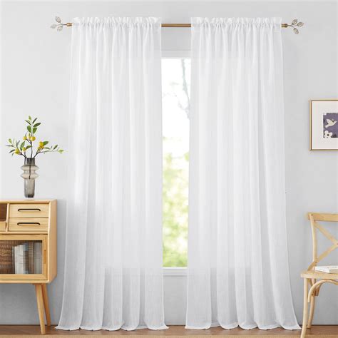 Sheer White Curtains