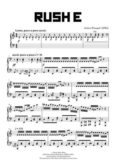 Sheet Music Boss Rush E