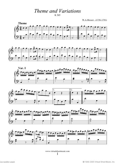 Sheet Music Variations