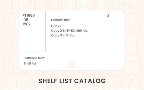 Shelf List Card Catalog
