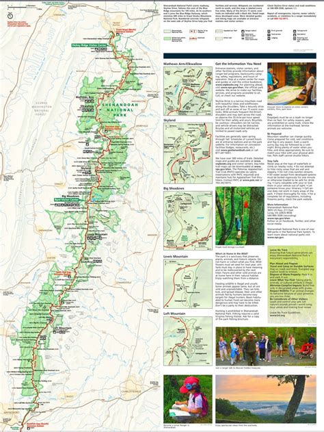 Shenandoah National Park Hiking Map